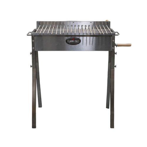 Stainless Steel Hibachi BBQ with 20 kebab skewers by Flaming Coals