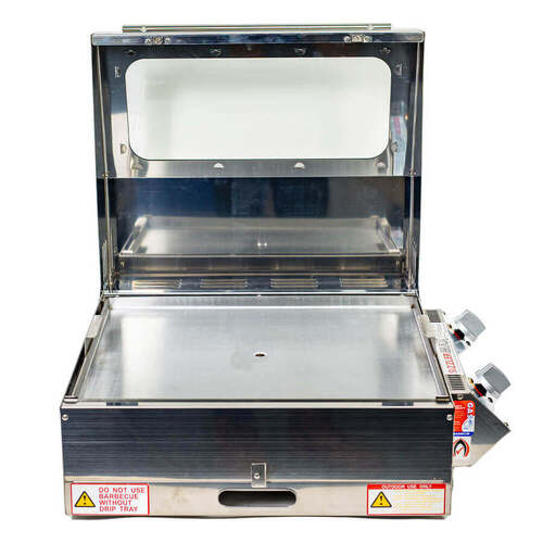 Sizzler Max High Lid Caravan BBQ - With Full SS Hotplate