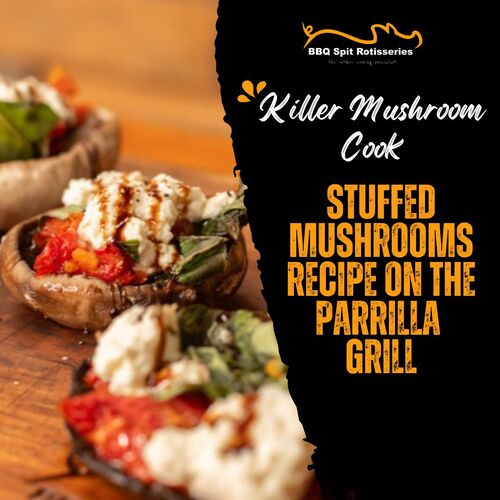 Killer Mushroom Cook | Stuffed Mushrooms Recipe on the Parrilla Grill image