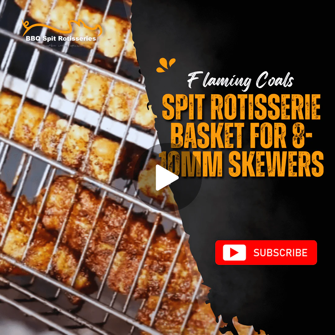 Spit Rotisserie Basket for 8-10mm Skewers | Flaming Coals image