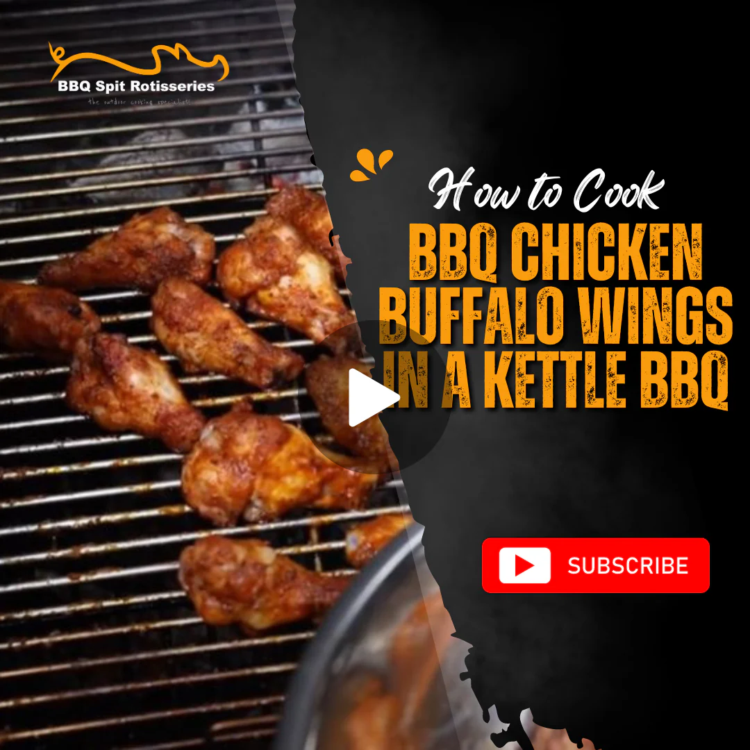 How to Cook BBQ Chicken Buffalo Wings in a Kettle BBQ image