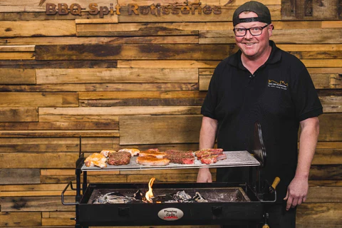 Flaming Coals Cyprus Grill Spit Roasters - A Versatile Height-Adjustable Charcoal BBQ image