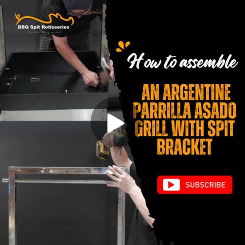 How to assemble an Argentine Parrilla Asado grill with spit Bracket image