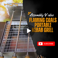 Flaming Coals Portable Kebab Grill Assembly Video image