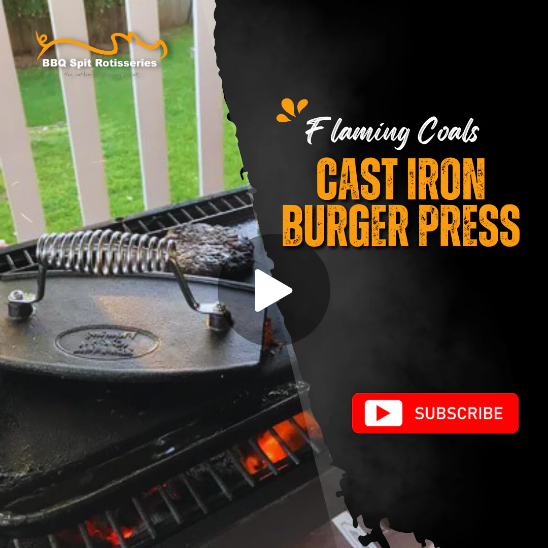 Flaming Coals Cast Iron Burger Press image