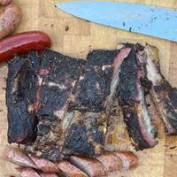 How to Cook Beef Ribs in the Flaming Coals Offset with Tempmaster and HotRods image