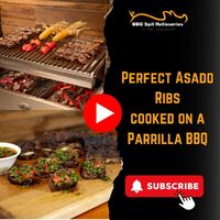 Perfect Asado Ribs cooked on a Parrilla BBQ image