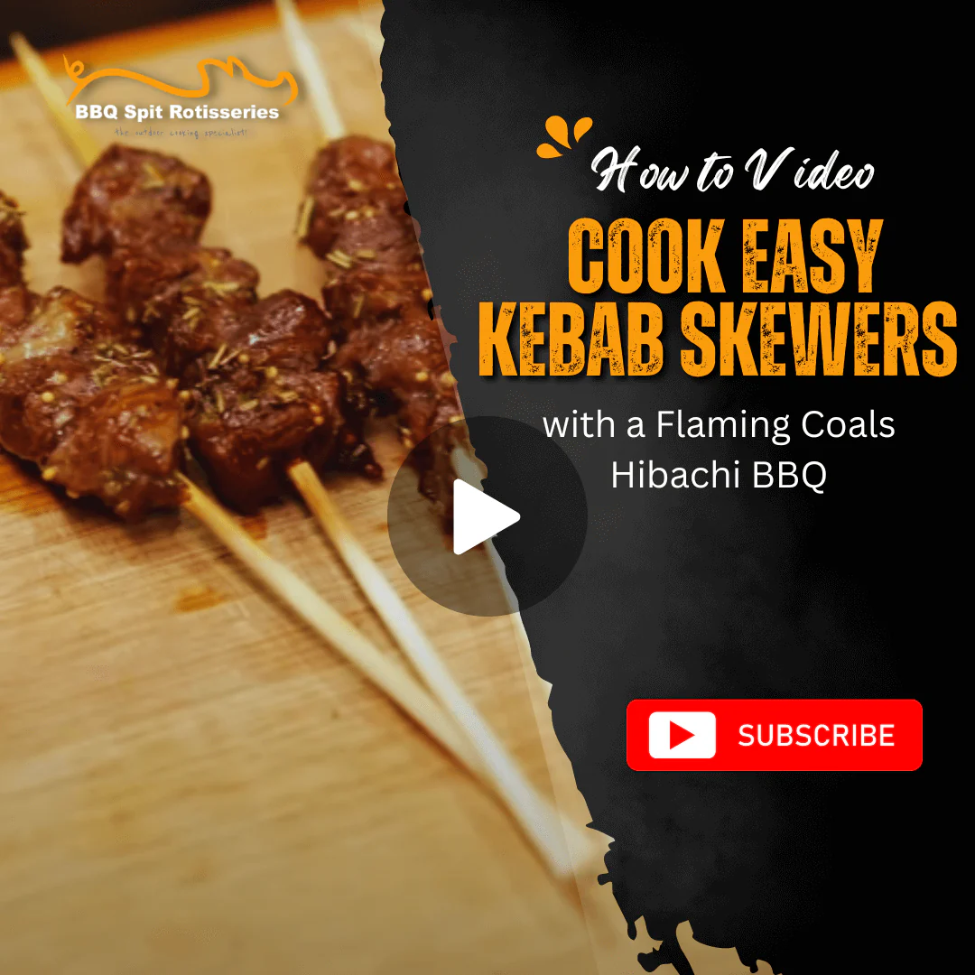 How to cook Easy Kebab Skewers with a Flaming Coals Hibachi BBQ image