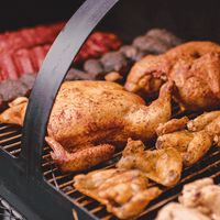 How to Cook an Amazing Whole Chicken in the Flaming Coals Offset Smoker image