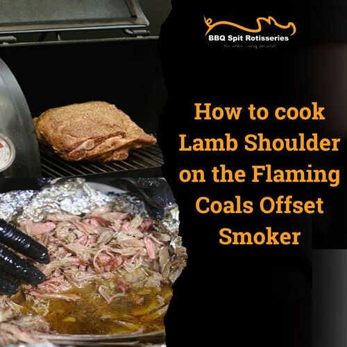 How to cook Lamb Shoulder on the Flaming Coals Offset Smoker image