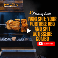 Flaming Coals Mini Spit: Your portable BBQ and Spit Rotisserie Combo image