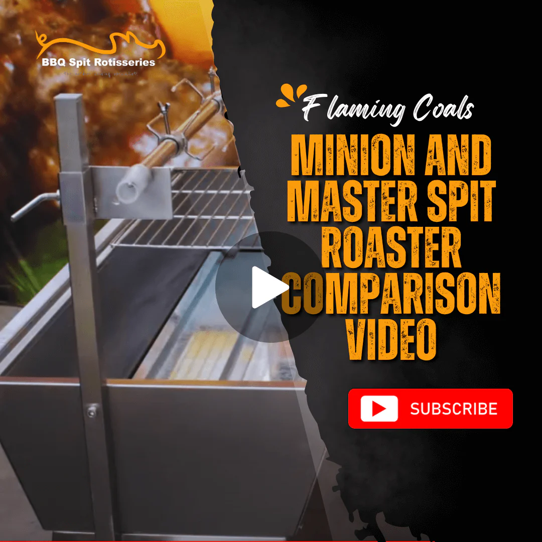 Flaming Coals Minion and Master Spit Roaster Comparison Video image