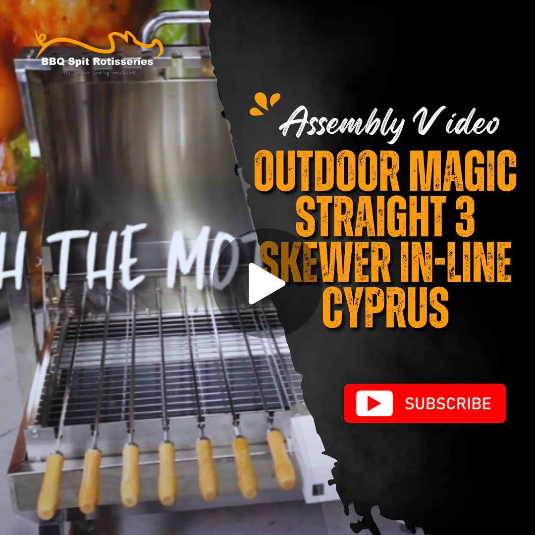 Outdoor Magic Straight 3 Skewer in-line Cyprus Assembly Video image