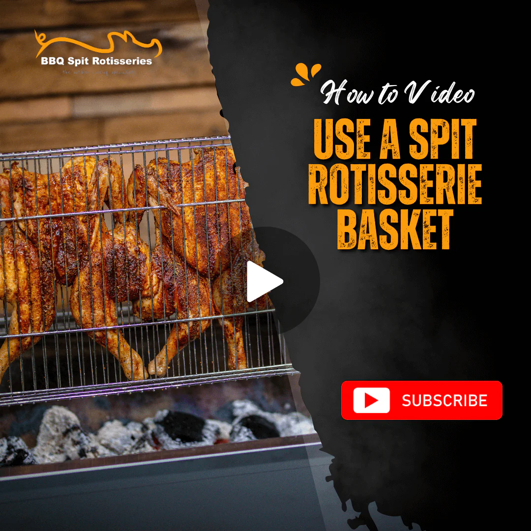 How to use a spit rotisserie basket image