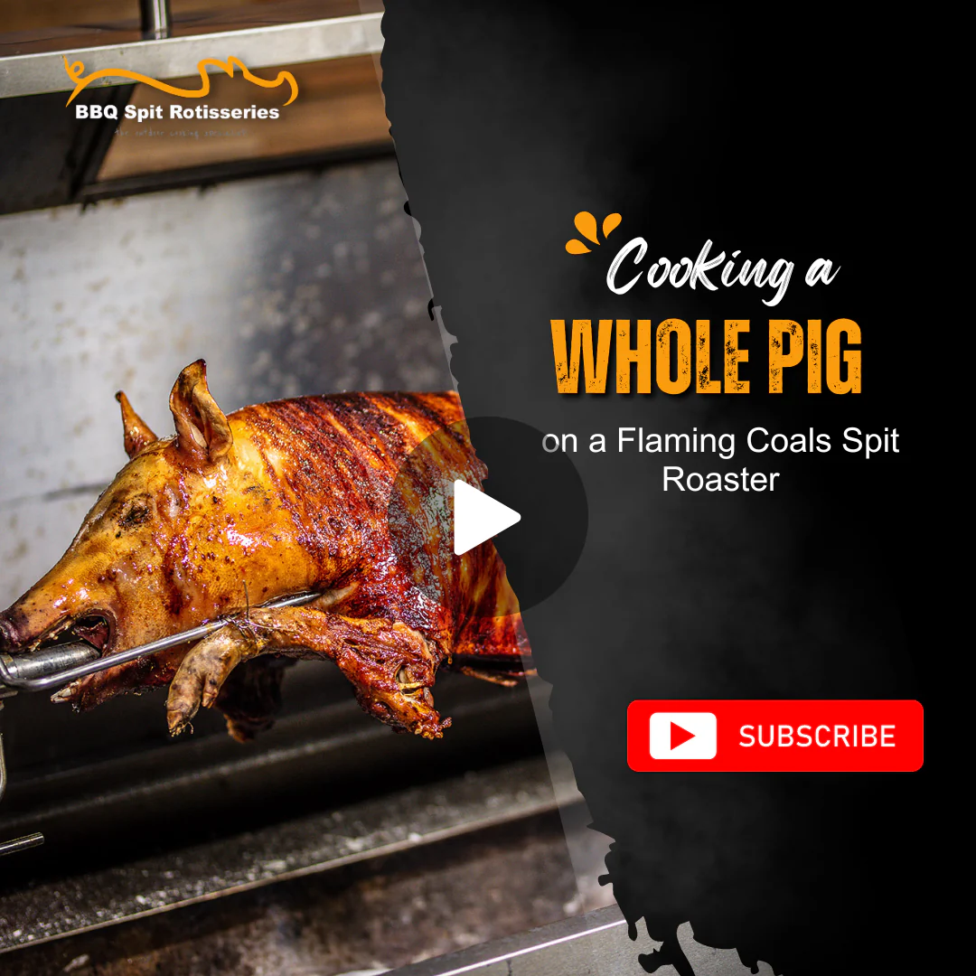 How to Cook a whole pig on a Flaming Coals Spit Roaster image