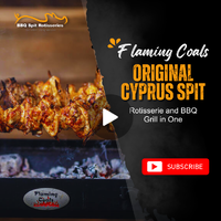 Flaming Coals Original Cyprus Spit: Rotisserie and BBQ grill in one image